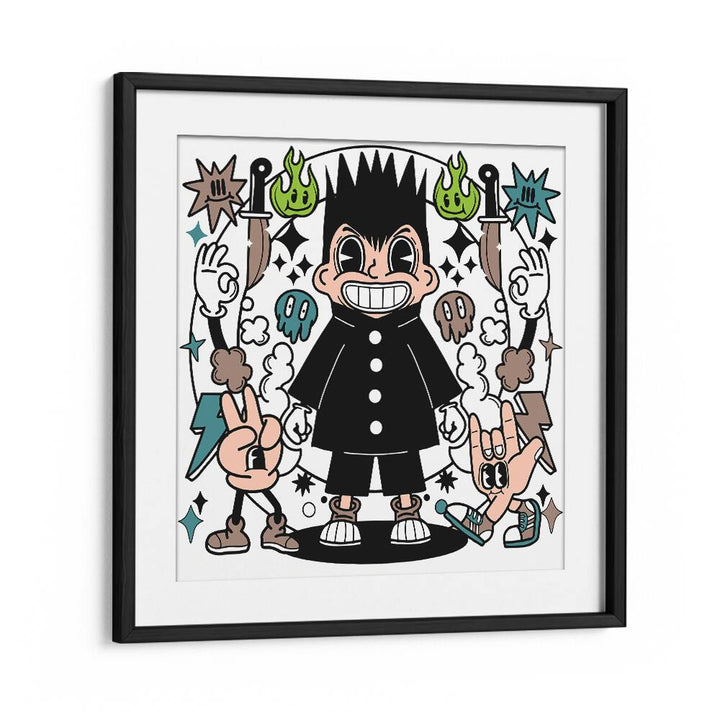 Zany Zingers Comic Art Artwork in Black Frame With Mount