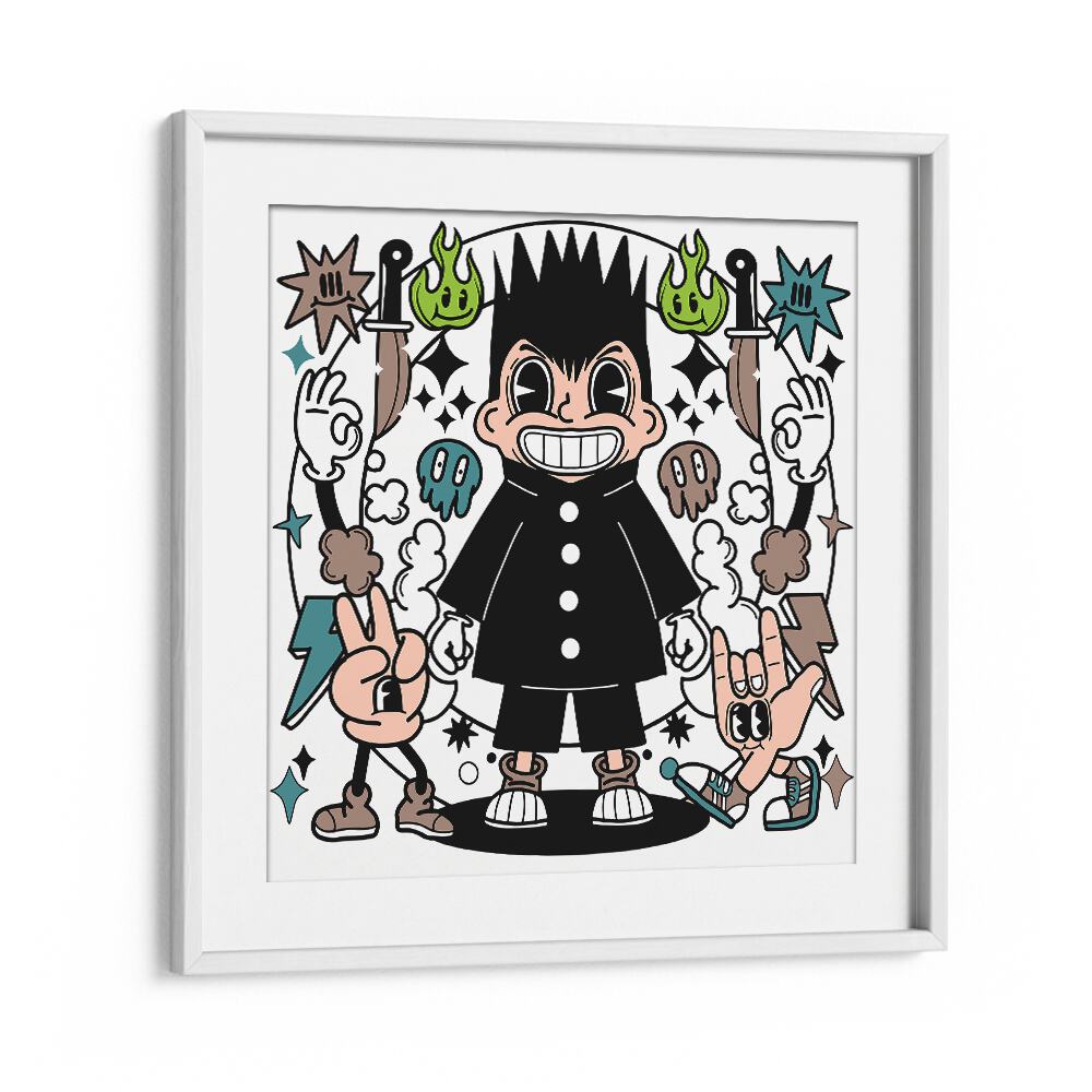 Zany Zingers Comic Art Artwork in White Frame With Mount