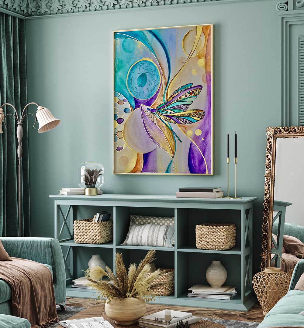 Vibrant ZEN DRAGONFLY, KIDS ROOM PAINTINGS enrich any child's space with color and whimsy for a magical touch.