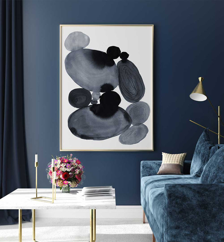 Hand-painted ZEN GARDEN STONES, ABSTRACT PAINTINGS create a serene focal point for your living space.