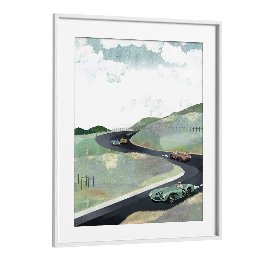 Zandvoort Circuit By Goed Blauw Landscape Art Prints in White Frame With Mount