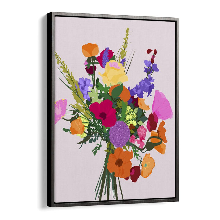 Zeal By Uma Gokhale Botanical Art Prints in Black Floater Frame