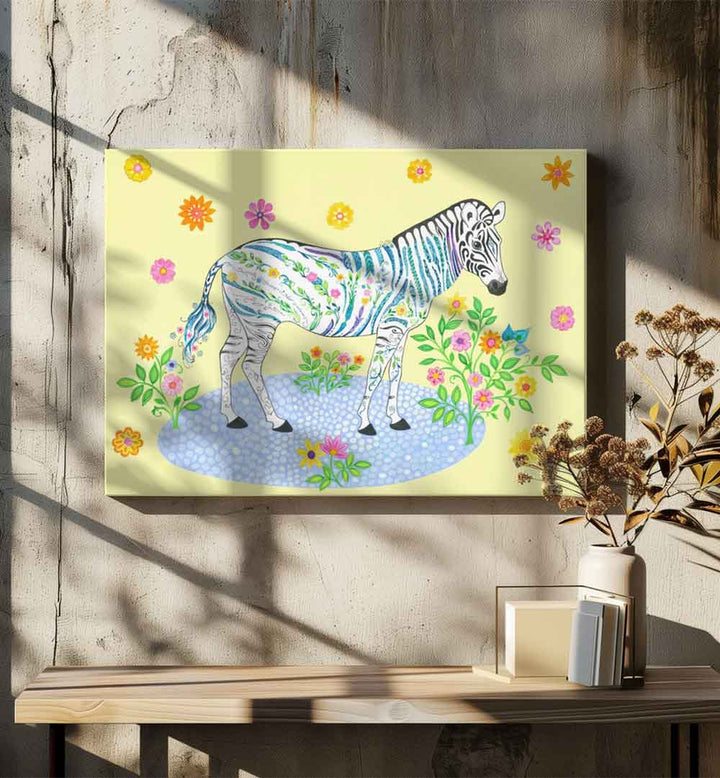 ZEBRA YELLOW , KIDS ROOM PAINTINGS