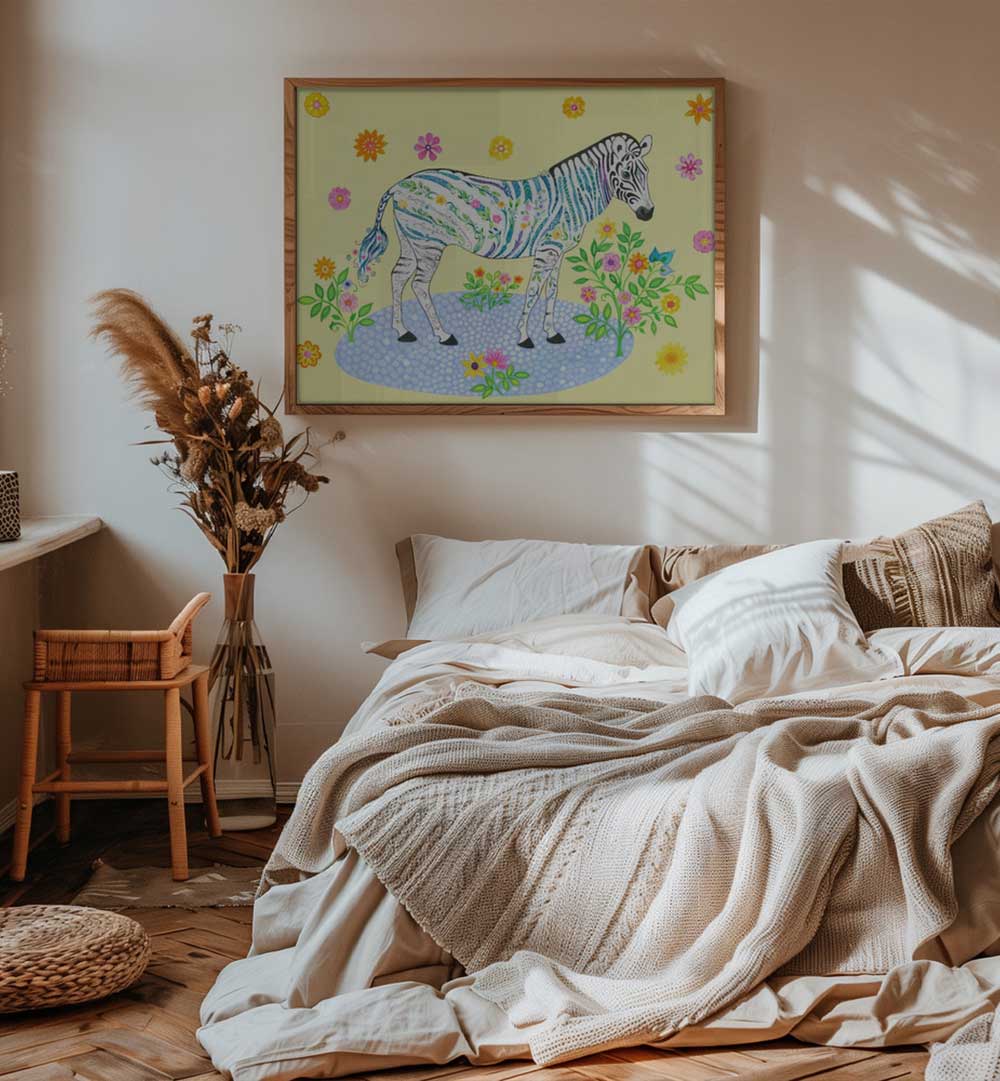 ZEBRA YELLOW , KIDS ROOM PAINTINGS