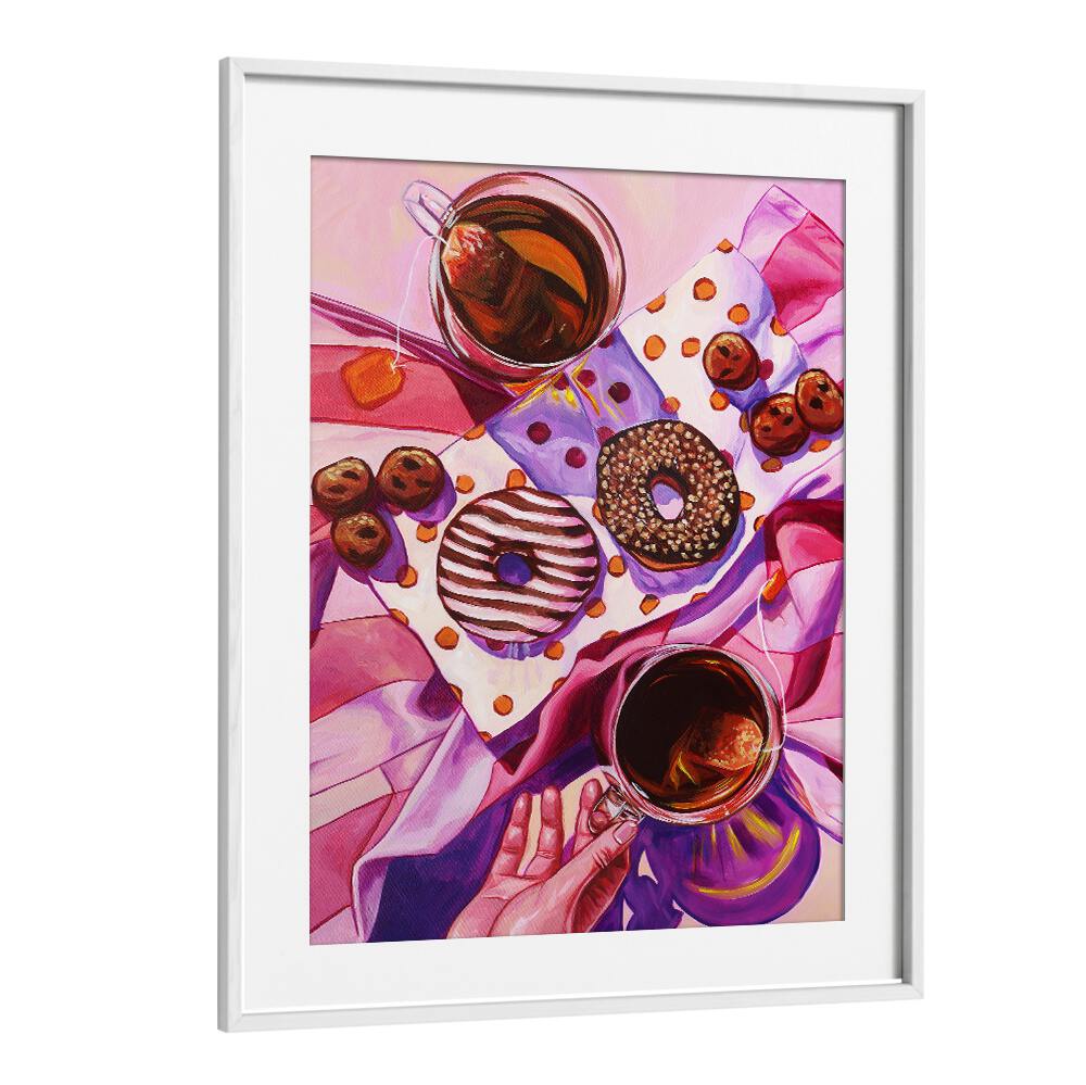  a cup of warmth kitchen posters in White Frame With Mount