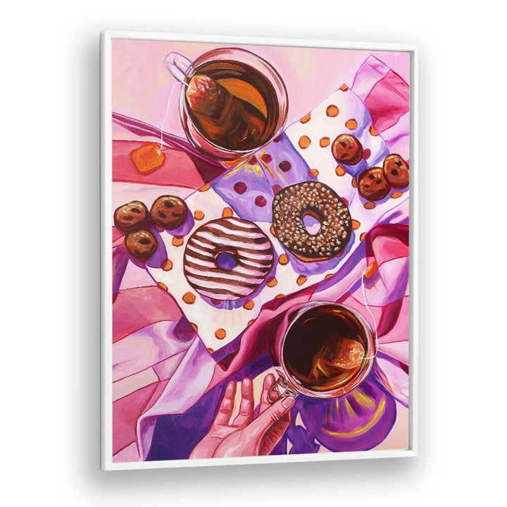  a cup of warmth kitchen posters in White Plain Frame