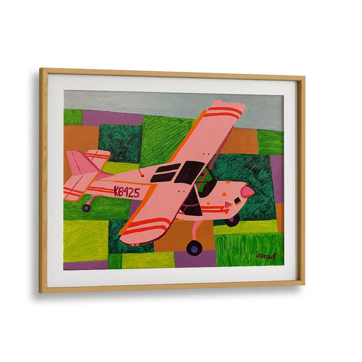 above the farms landscape art prints in Oak Wood Frame With Mount