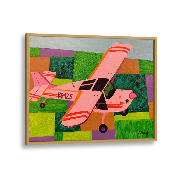 above the farms landscape art prints in Oak Wood Plain Frame