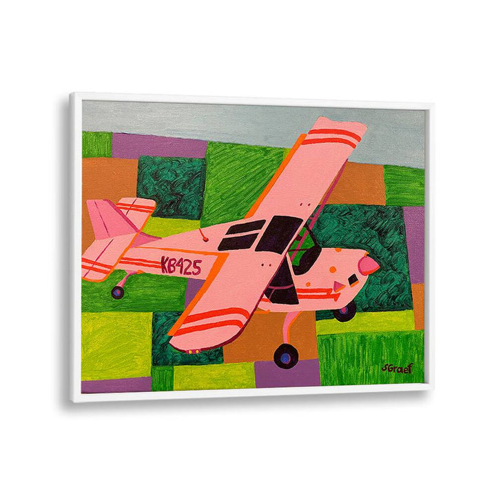 above the farms landscape art prints in White Plain Frame