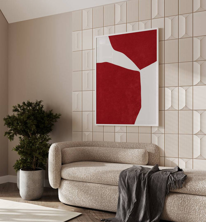 ABSTRACT RED ON WHITE , ABSTRACT PAINTINGS