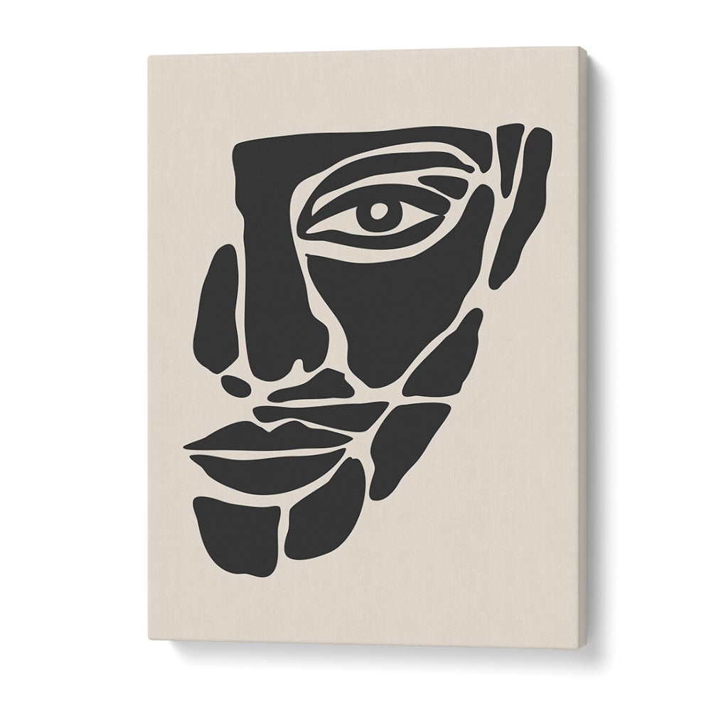 abstract face series II by jay stanley portrait art prints in Gallery Wrap