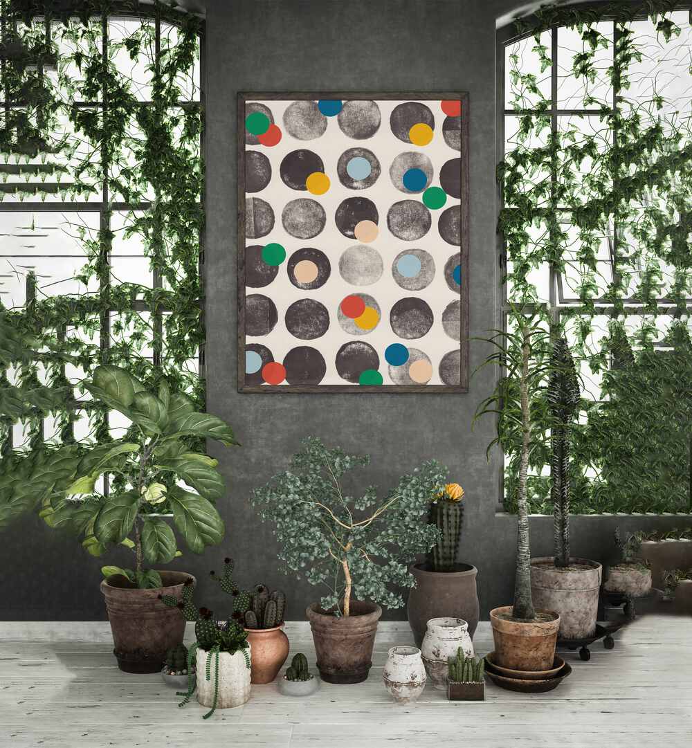 Transform your space with ADD MORE COLORS, GEOMETRIC ART PRINTS by Alisa Galitsyna, featuring vibrant shapes and hues.