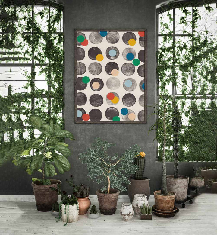 Transform your space with ADD MORE COLORS, GEOMETRIC ART PRINTS by Alisa Galitsyna, featuring vibrant shapes and hues.