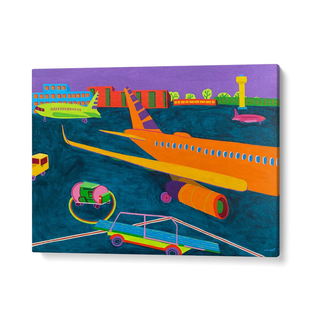 airport landscape art prints in Gallery Wrap