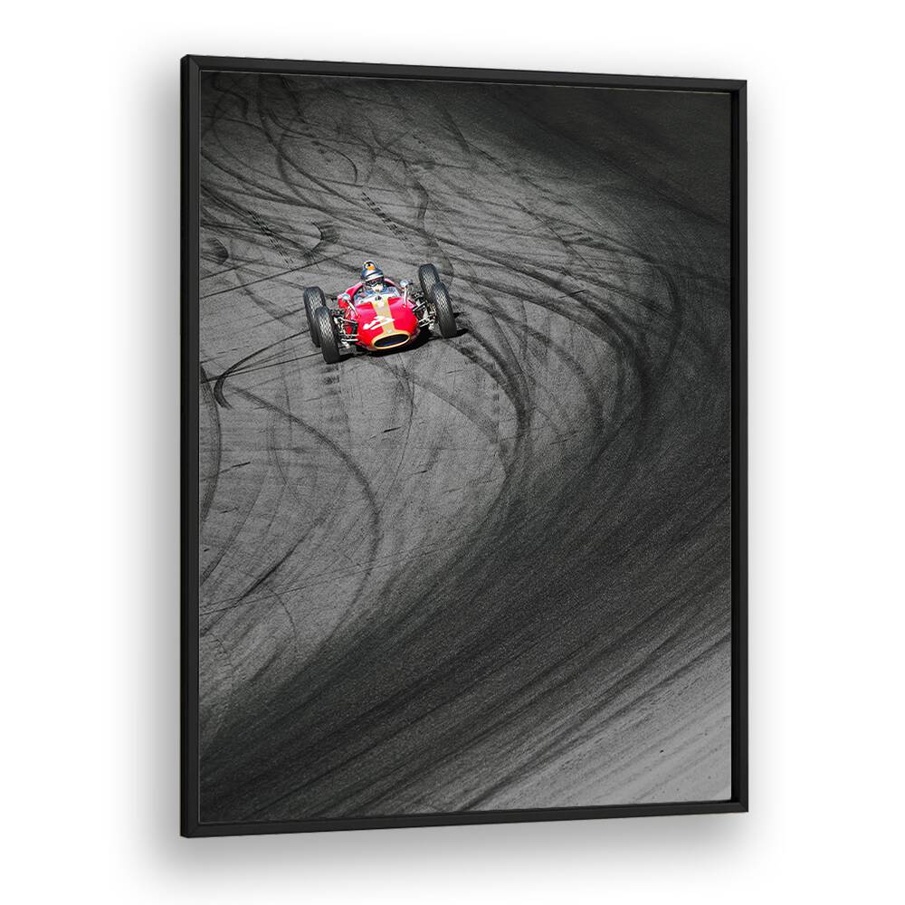 alfa 37 car poster in Black Plain Frame