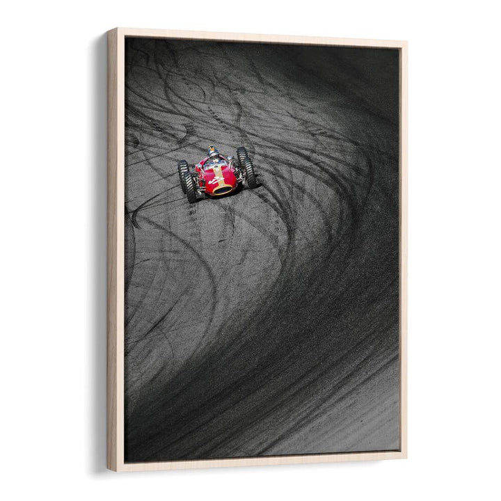 alfa 37 car poster in Oak Wood Floater Frame