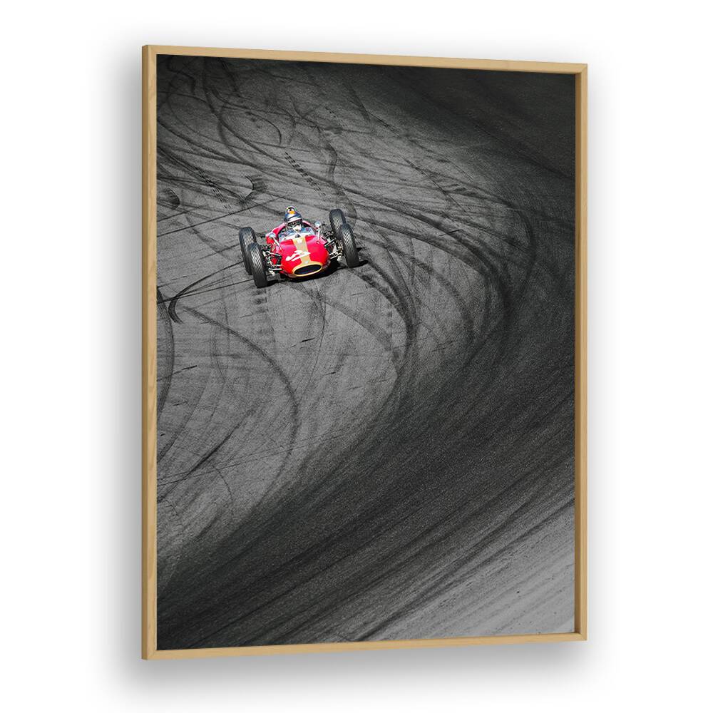 alfa 37 car poster in Oak Wood Plain Frame
