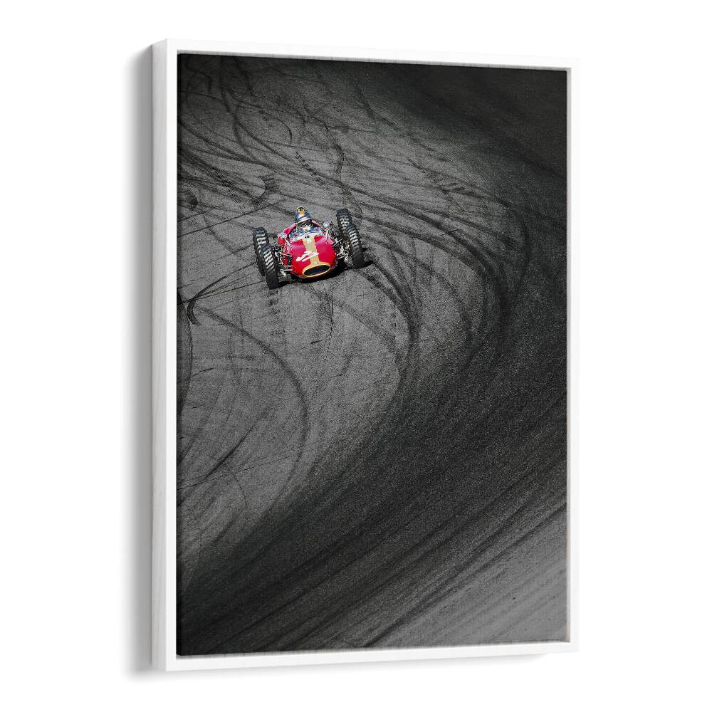 alfa 37 car poster in White Floater Frame
