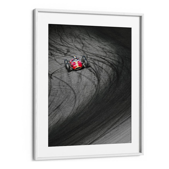 alfa 37 car poster in White Frame With Mount