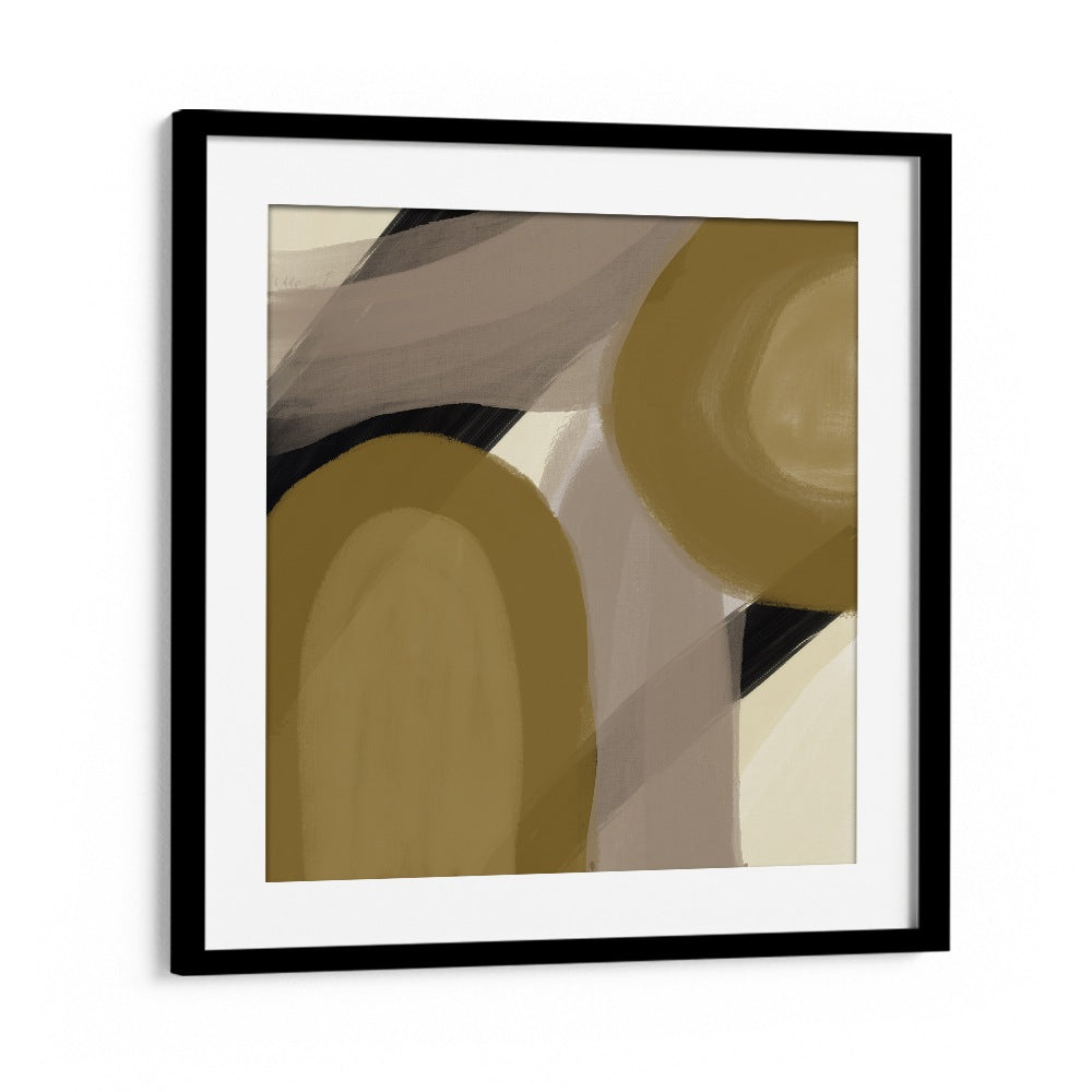 amica gold by yopie studio abstract art paintings in Black Frame With Mount