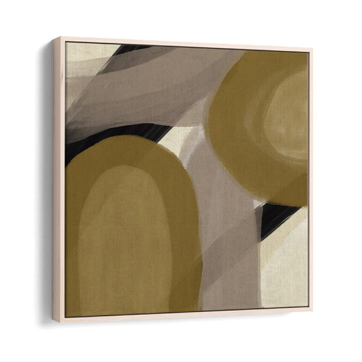 amica gold by yopie studio abstract art paintings in Oak Wood Floater Frame