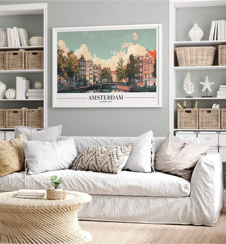 amsterdam I travel posters Artwork I placed on a Wall 