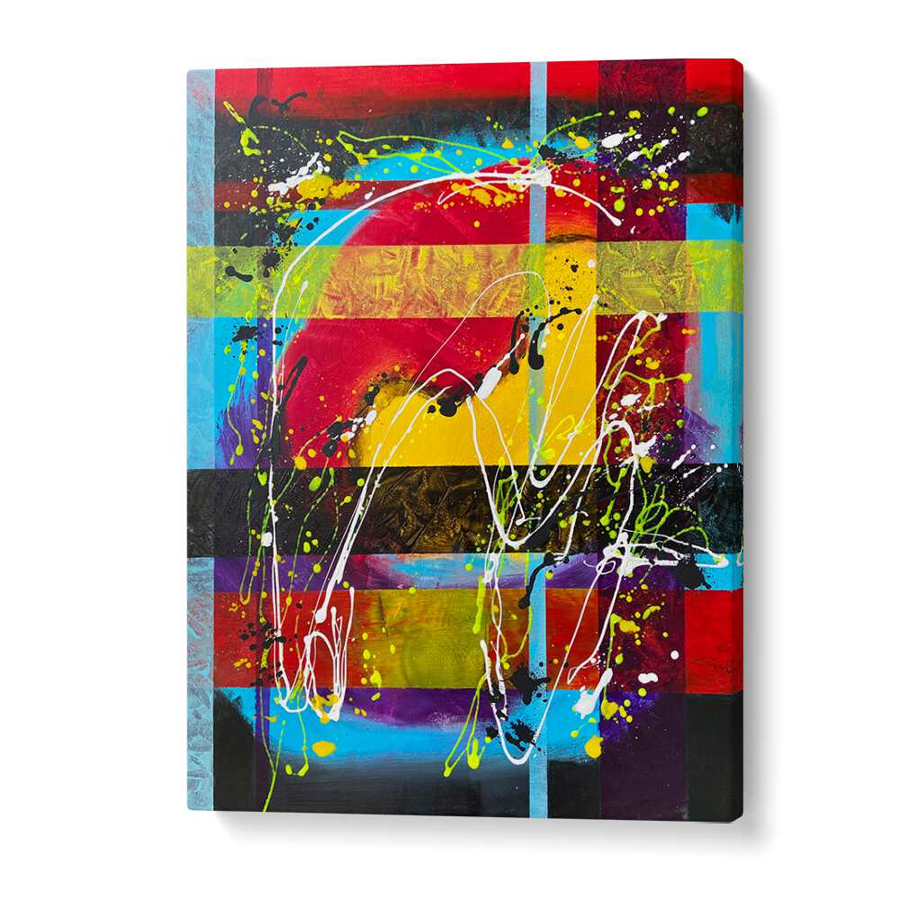 an apple a day abstract paintings in Gallery Wrap