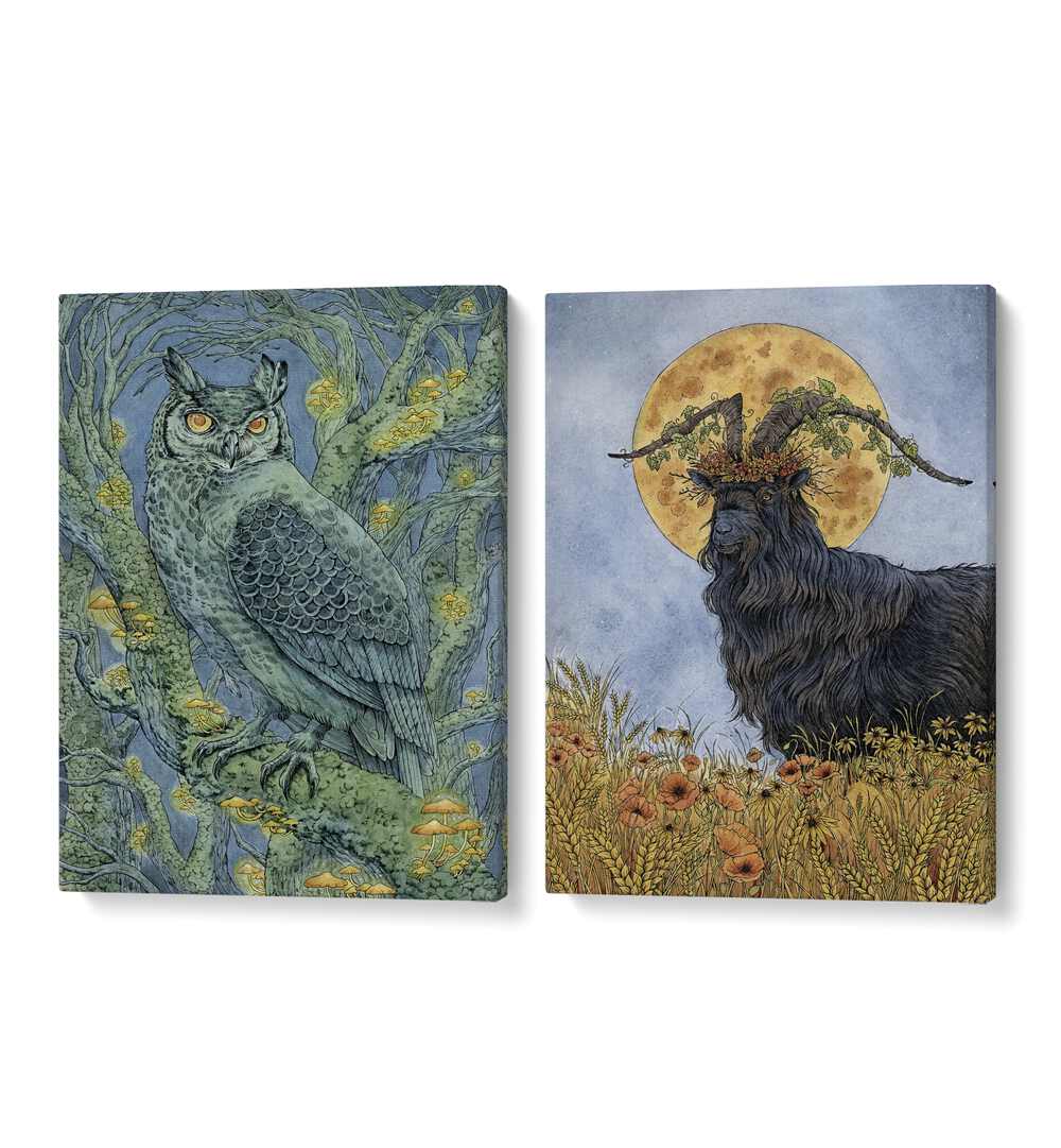 animals set set of 2  in a gallerywrap