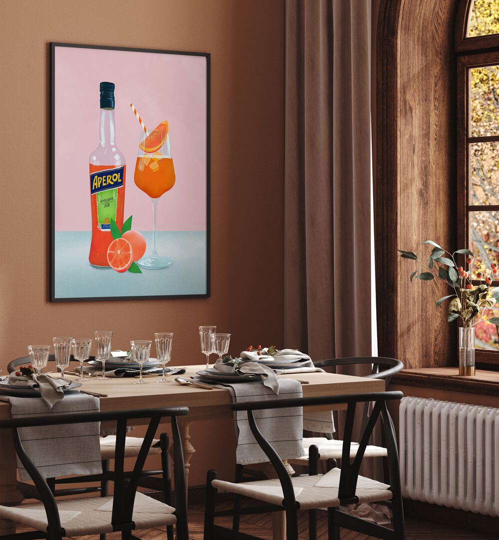 aperol spritz by petra lidze bar posters Artwork I placed on a wall