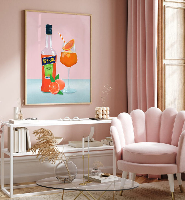 aperol spritz by petra lidze bar posters Artwork III placed on a wall