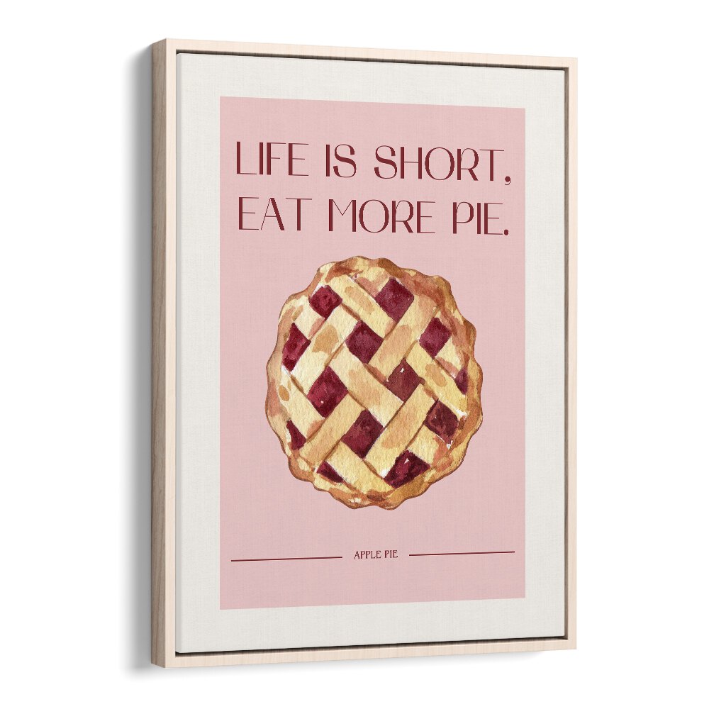 apple pie kitchen posters kitchen art prints in Oak Wood Floater Frame