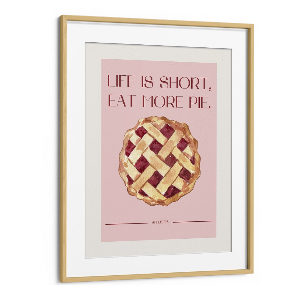 apple pie kitchen posters kitchen art prints in Oak Wood Frame With Mount