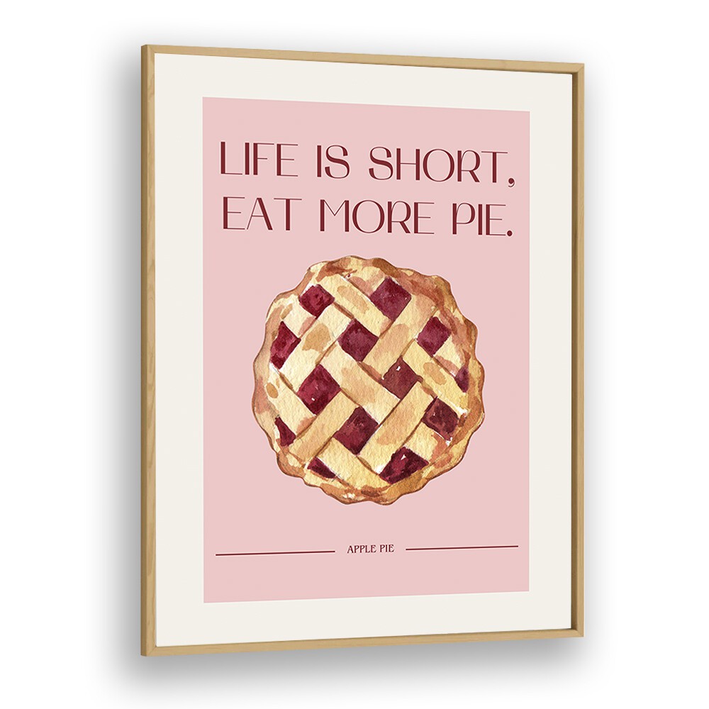 apple pie kitchen posters kitchen art prints in Oak Wood Plain Frame