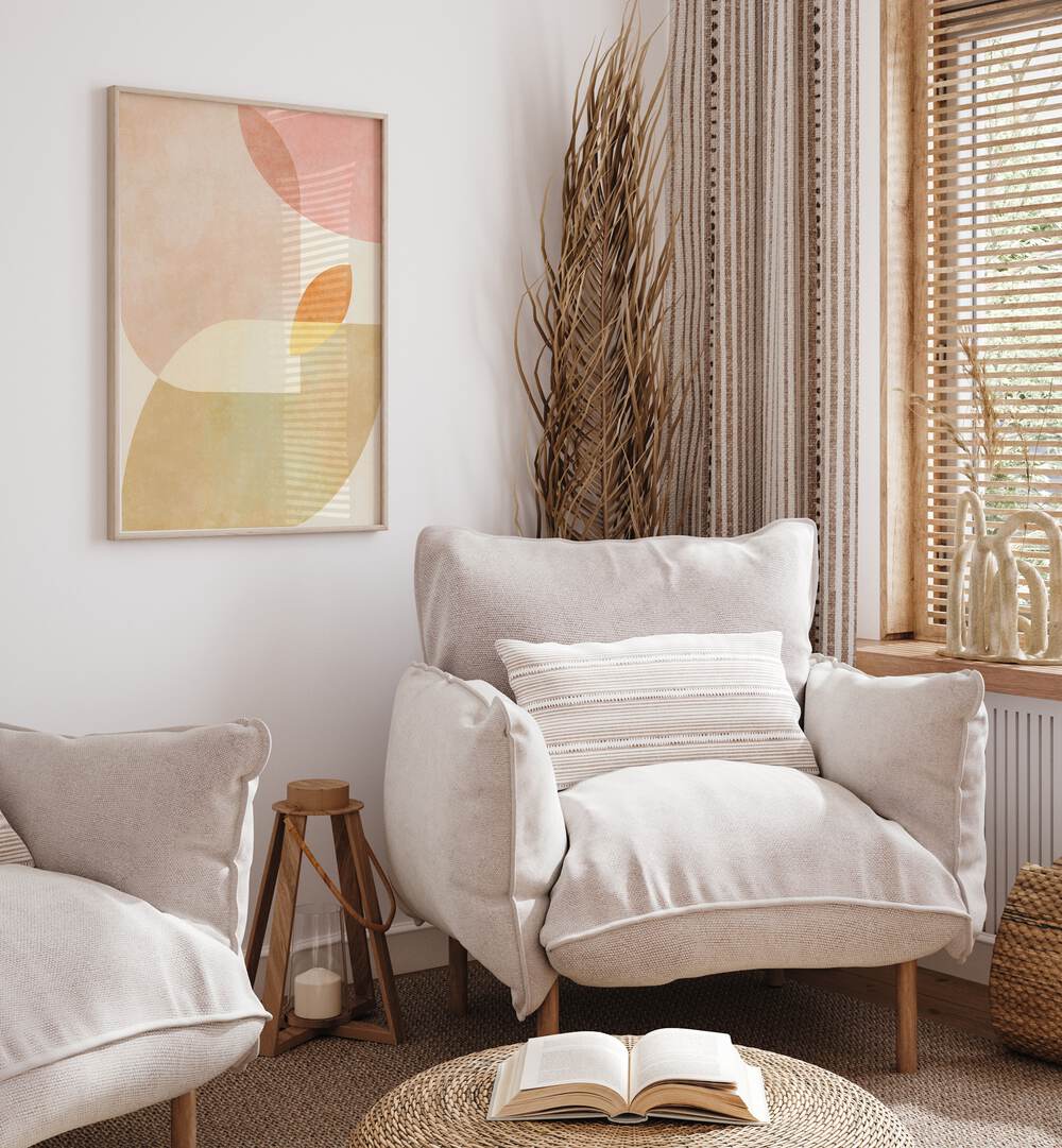Transform your space with AQUA SHAPES I KOPIE, ABSTRACT PAINTINGS by Ana Rut Bre, adding modern elegance to any room.