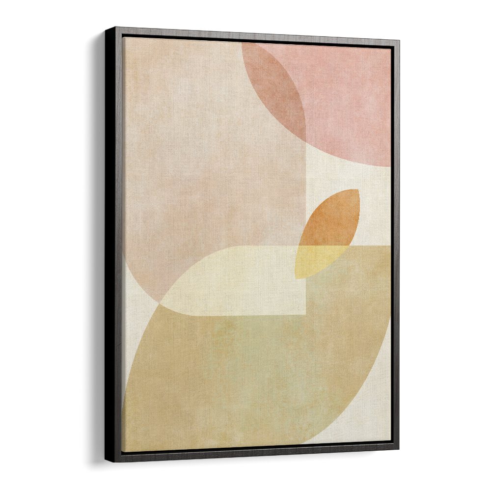 aqua shapes i kopie by ana rut bre abstract art abstract wall art in Black Floater Frame