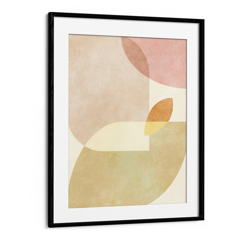 aqua shapes i kopie by ana rut bre abstract art abstract wall art in Black Frame With Mount