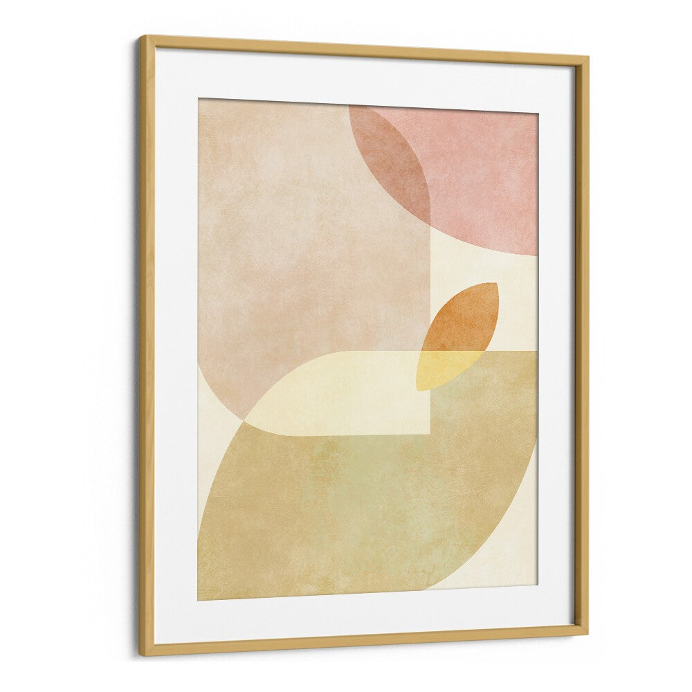 aqua shapes i kopie by ana rut bre abstract art abstract wall art in Oak Wood Frame With Mount