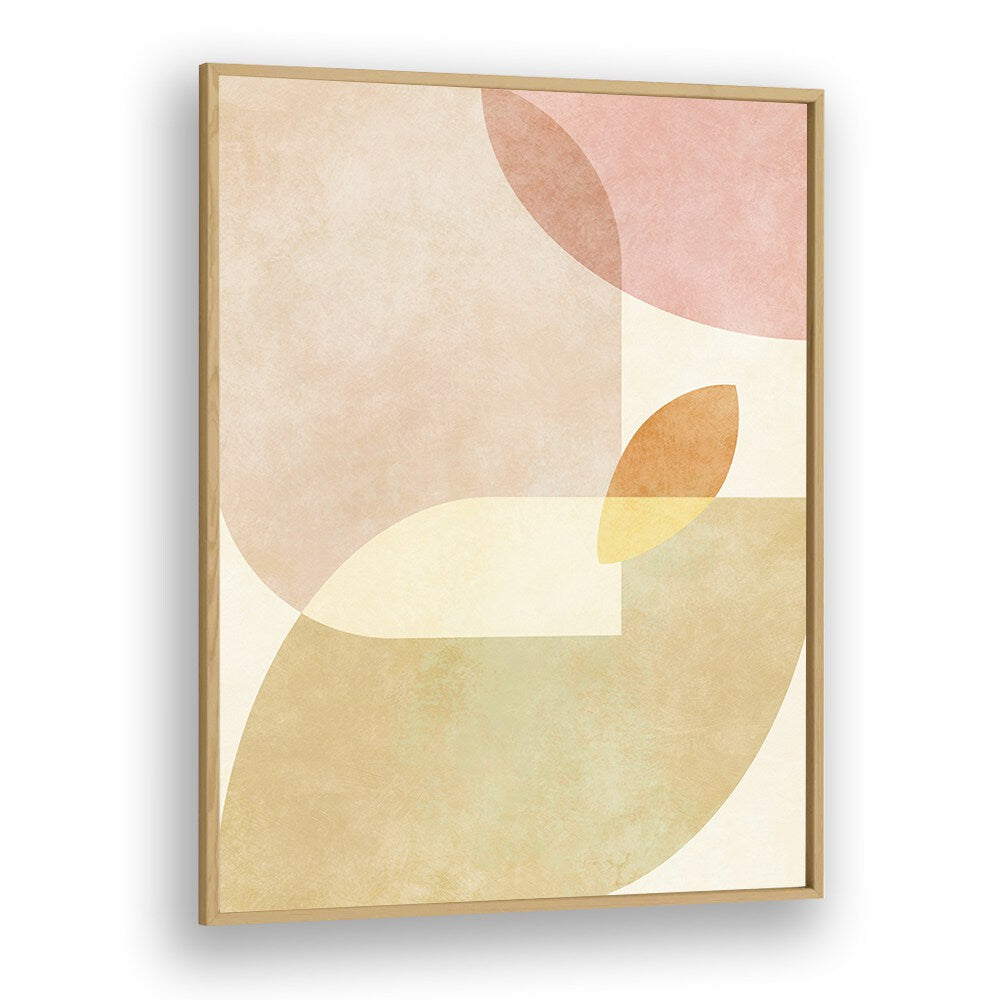 aqua shapes i kopie by ana rut bre abstract art abstract wall art in Oak Wood Plain Frame