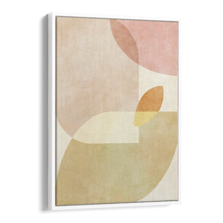 aqua shapes i kopie by ana rut bre abstract art abstract wall art in White Floater Frame