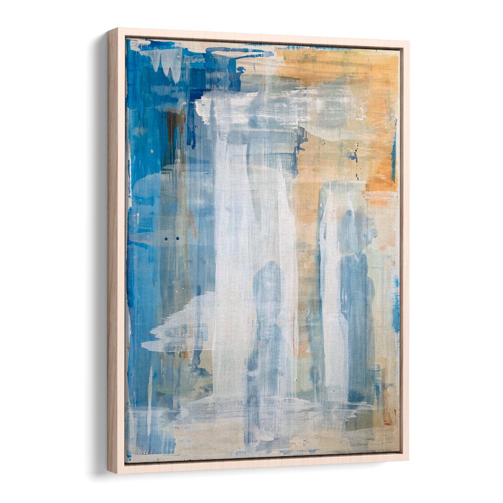 archipelago i abstract paintings in Oak Wood Floater Frame