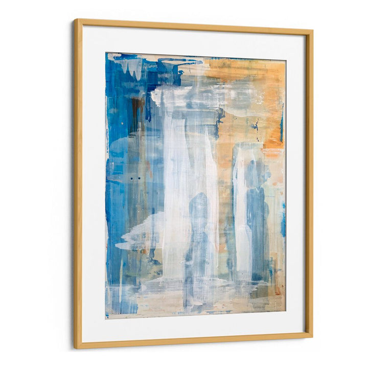 archipelago i abstract paintings in Oak Wood Frame With Mount