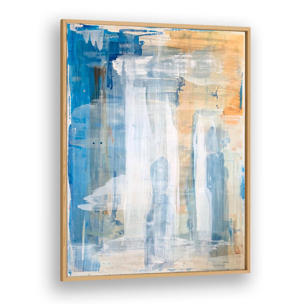 archipelago i abstract paintings in Oak Wood Plain Frame