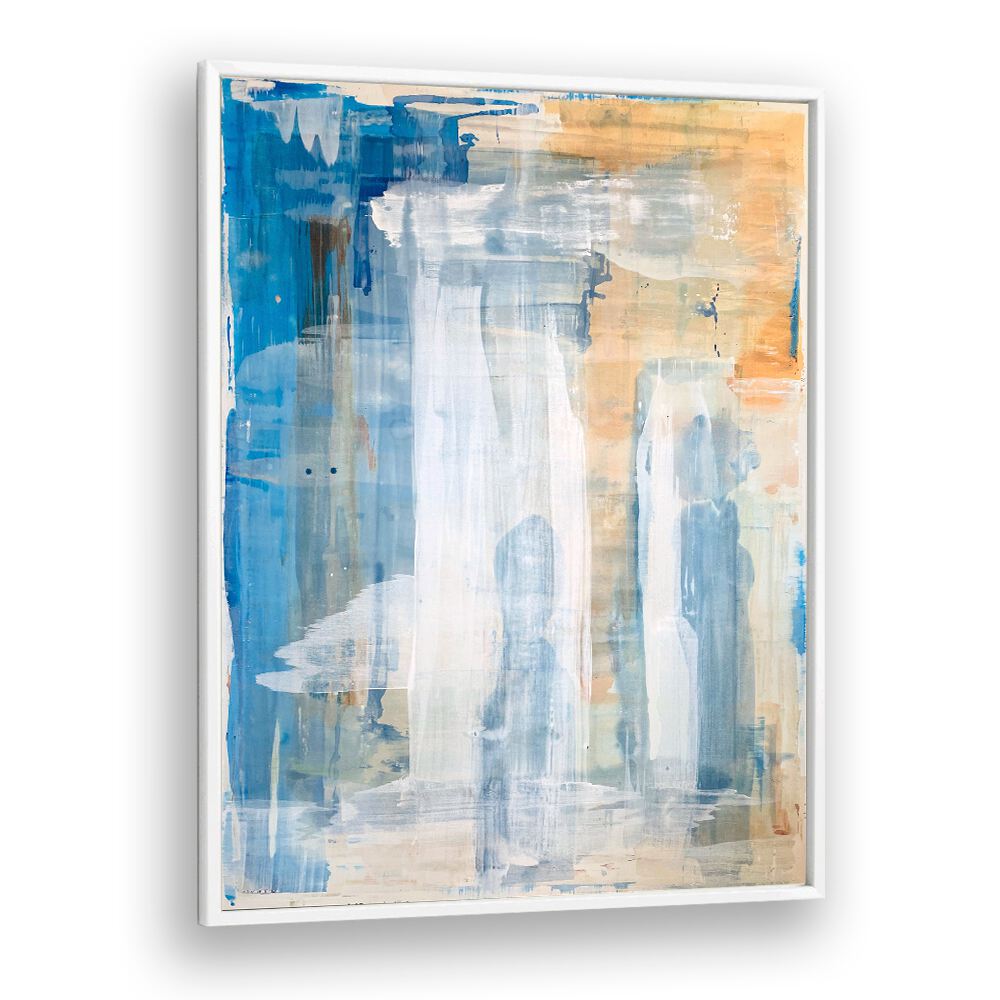 archipelago i abstract paintings in White Plain Frame