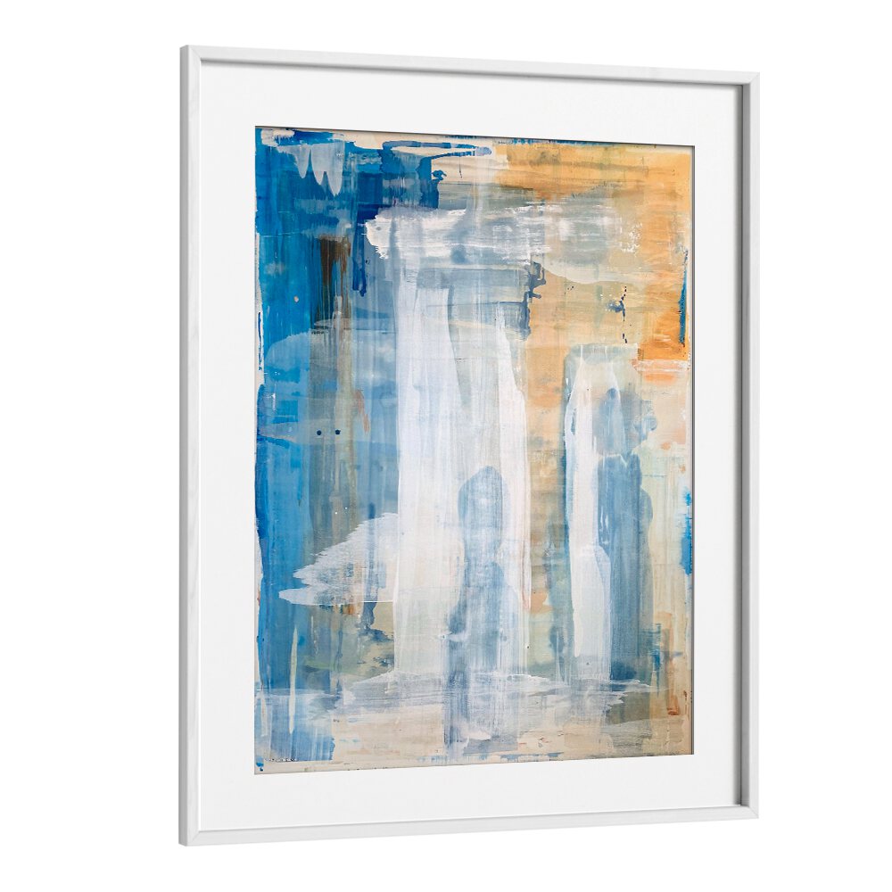 archipelago iabstract paintings in White Frame With Mount