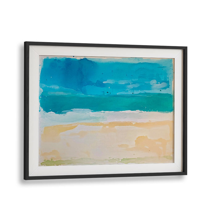 archipelago ii abstract paintings in Black Frame With Mount