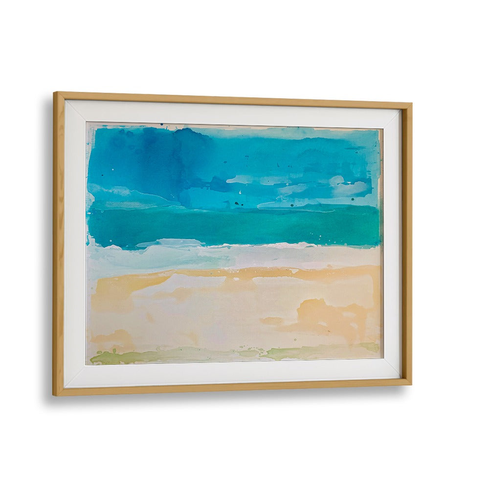 archipelago ii abstract paintings in Oak Wood Frame With Mount