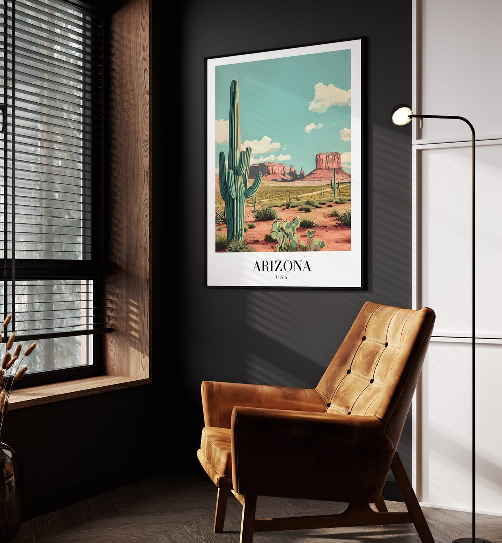 arizona-usa II travel posters Artwork III placed on a Wall 