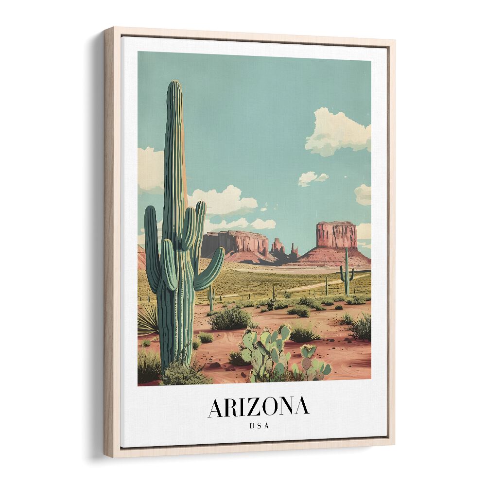arizona-usa II travel posters in Oak Wood Floater Frame