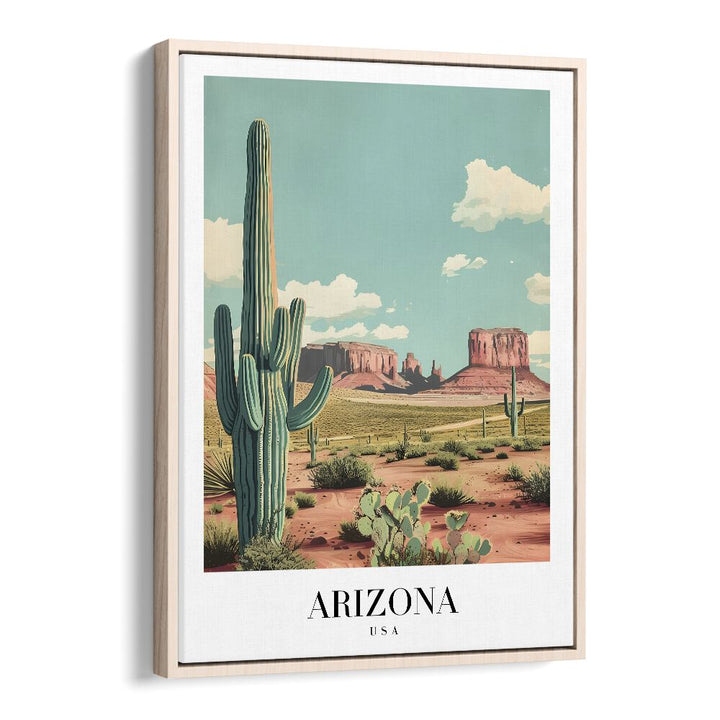 arizona-usa II travel posters in Oak Wood Floater Frame