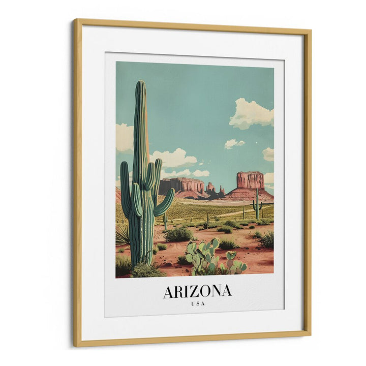 arizona-usa II travel posters in Oak Wood Frame With Mount